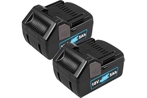 ASUNCELL 18V 5000mAh Batería de Repuesto para Herramientas eléctricas para HITACHI 339782 BSL1830C 330139 330557 BSL1815X BSL1815S BSL1830 Hitachi C18DSLP4 CJ 18DSLP4 C 18DSL2 FCG 18DL Paquete de 2