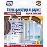 Boss Tape Plastik Kapı Altı Hava Akımı &Ouml;nleyici, 53 mm x 2,5 mt Boyut, Şeffaf