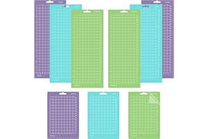 O'Woda 9PCS Schneidematte, Mehrfach Haftende Klebrige Schneidematte, Rutschfeste Langlebige Ersatz-Schneidematte für Cricut Joy, LightGrip/StandardGrip/StrongGrip Schneidematte (5,5"X14"; 5,5"X8,5")
