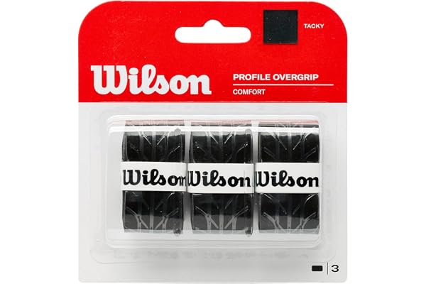 Wilson Surgrip, Profile Overgrip, 3 pièces, Noir, WRZ4025BK