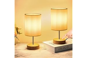 Totofac Lámpara Mesita Noche Táctil de 2 Piezas, Lampara Regulable 3 Niveles de Brillo, 2 bombillas E14, Lámpara de Noche, Perfecta para Dormitorio, Sala, Oficina