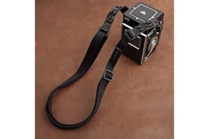 CAM-IN Correa de hombro de cuello de algodón de cuero para Rollei Rolleiflex TLR Film Camera