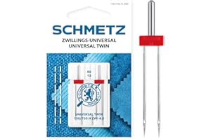 SCHMETZ | 2 Aghi per macchine da cucire | Universale gemello | 130/705 H ZWI 4.0 | Spessore 4.0/80