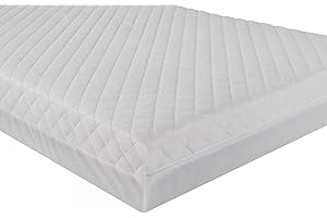 MHG TEXTILES Modern Home Living Eco-Friendly Ultra Fiber Baby and Toddler - Quilted Breathable Cot Mattress - 120x60x7.5 cm
