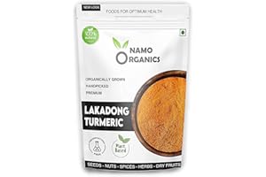 ECH Indian Natural Grocery Nam Organics - Lakadong Turmeric Powder From Organic Farms in Meghalaya - 250 Gm - High Curcumin (8-10%) - Words Best Haldi (Curcuma longa)