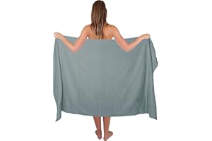 Textile Do Extra Large Super Jumbo Bath Sheet Towel 100% Egyptian Cotton XL Bath Sheets(100 x 200 cm-600 GSM) (Silver)