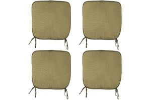 CB CASABELLA 6 Removable Elegant Chair Pads Seat Pads for Home Dining Room Kitchen Office Garden Patio 38X38Cm Beige Chairpads Seatpads With ties