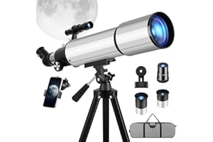 Oximytus Teleskop Astronomie 90/600mm Telescopio 90 mm Apertura 600 mm Telescopio per Bambini Principianti Telescopiokit Astronomia per Adulti con Zaino e 2 oculari Adattatore Set per astronomia