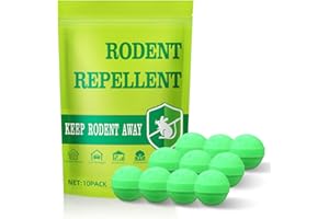 jiaonayiyi Rat & Mouse Repellent, Natural Peppermint Oil Rodent Repellent for Indoor & Outdoor Use, Pest Control Balls Effective Against Mice, Rats, Mosquitoes, Spiders, Cockroaches 10P