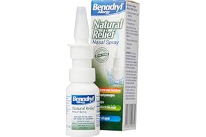 Benadryl Allergy Natural Relief Nasal Spray (1 x 15ml), Helps Clear Allergens from the Nose, Cleans and Moistens Nasal Passage, Natural Congestion Relief, Free from Preservatives