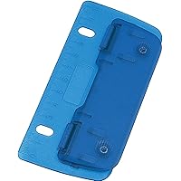 WEDO Taschenlocher aus Kunststoff zum Abheften für 8 cm Lochung, mit 12 cm Skala (blau, 1 Locher)