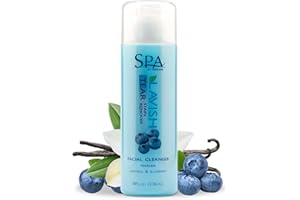 SPA by TropiClean Dog Tear Stain Remover Grooming Supplies - Cleansing - Soothes, Exfoliates, Hydrates - For Dogs and Cats - Oatmeal and Blueberry, 236 ml