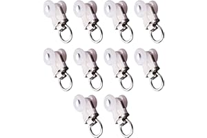JOS & HAZ Jos Haz Curtain Track Roller Hooks - 10 pcs - Ceiling Track with Wheeled Carrier