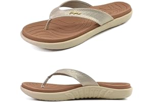 jiajiale Womens Fashion Orthotic Flip Flops Ladies Lightweight Comfortable Thick Cushion Yoga Mat Thong Sandals With Plantar Fasciitis Arch Support Slip On Outdoor for Summer