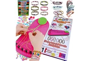CDUDIY Kit Bracelet Bresilien et d'Amitié avec Notice en Français – Idée Cadeau pour Fille 8-16 Ans, Ado – Kit DIY Loisirs Créatifs Enfants et Adultes – Activité Manuelle avec Fils