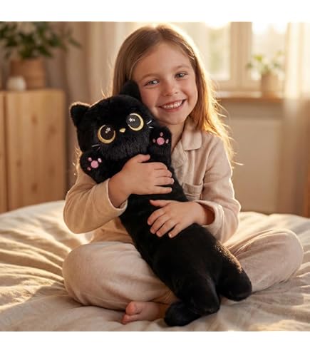 Peluche a forma di gatto, morbido gatto, peluche per gatti, morbido cuscino per gatti, regalo per ragazze e ragazzi