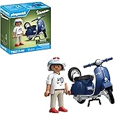 PLAYMOBIL Cars 71622 1969 Vespa 150 Sprint Veloce, Azul, Modelo Fiel para coleccionistas y Aficionados, Incluye Accesorios ve