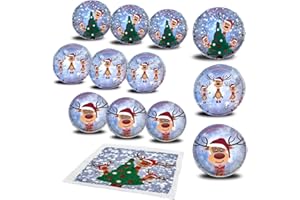 ‎BADA BING Bada Bing 12er Set Magisches Handtuch Rentier Rudolph - Zaubertuch aus Baumwolle in ca. 30x30 cm - Waschlappen mit Lasche zum Aufhänge - Geschenk für Weihnachten Adventskalender Nikolaus