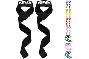 FEVAN Straps Gym - Sollevamento pesi - Cinghie Sollevamento pesi - Powerlifting - Impugnatura Palestra - Peso morto - Sollevamento Straps per donne e uomini