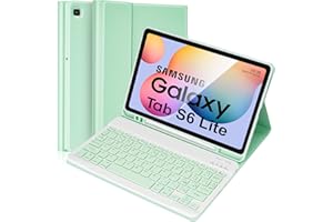 Lively Life Custodia con Tastiera per Samsung Galaxy Tab S6 Lite 2020 10.4" (SM-P610/P615), 2022 (SM-P613/P619), Layout Italiano, Rimovibile Tastiera per Samsung Tab S6 Lite, Verde