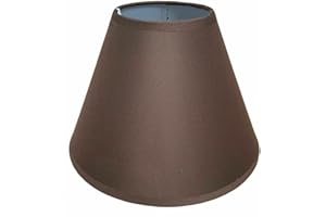 SALES TODAY INTERIROR 9" (23cm) Cotton Textured Fabric Coolie Light Shade Table Ceiling Lamp Shades (Brown)