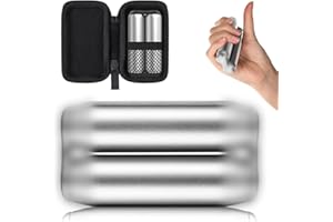 ICOUVA Spinner Fidget Roller Handheld Fidget Toy Portable Metal Roller Finger Decompression Roll for Adults Men Women Relieve Stress Tension Promoting Focus Clarity Office Roller Toys (Silver)