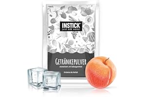 ‎INSTICK JUST ADD WATER INSTICK Ice Tea Sugar Free Instant Drink (Ice Tea Peach, Black Tea) - 1 Pack for 18 L - Vegan Drink Powder Low Calorie & Vitamin C - Instant Powder