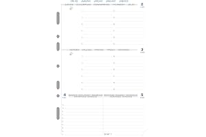 Exacompta - 28212E - Recharge Exatime 21 - Semainier millésimé janvier à décembre 2026