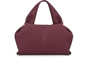 ACUYE Leather Tote Bag Crossbody Purse for Women Y2K Hobo Handbag Dumpling Cloud Bag Fall Shoulder Purse with Adjustable Strap