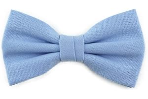 TigerTie Papillon da ragazzo in tinta unita, con circonferenza del collo regolabile da 29 a 50 cm + custodia