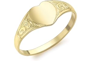 Carissima Gold - Chevalière Bague Vintage Fille - 9 cts Or 375/1000