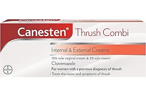 Canesten Thrush Combi Internal & External Creams for Thrush Treatment | Clotrimazole | Two-Step Complete Relief Thrush Treatment