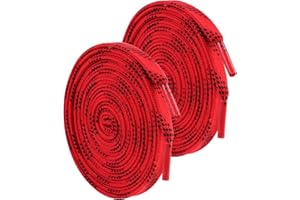 Vidacharmy 1 Pair of Ice Skates Waxed Shoelaces, Flat, Professional Shoelaces for Ice Hockey Professionals, 120 inches - 305 cm, Also for Inline Skates and Roller Shoes (Black)