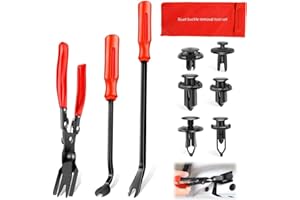 ZPSNDP 3 Stück Demontage Werkzeug Auto Set, Spreiznieten Innenverkleidung Auto Verkleidung Werkzeug, mit 120 Stück Kunststoffnieten, für Zange Zum Entfernen von Plattenclips