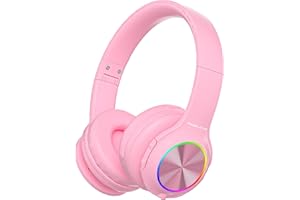 PowerLocus PLED Słuchawki Bluetooth Bezprzewodowe dla Dzieci (Różowy)