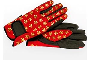 EQUESTIFIED Youth Equestrian Gloves with STAR Design for Girls & Boys Children Gloves All Weather Outdoor Sports Gloves Horse Riding