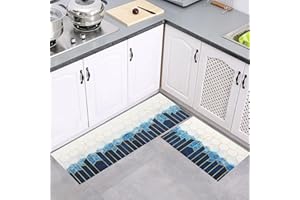 7VSTOHS Kitchen Rug Set 2 Piece Non Slip Kitchen Mat, Washable Kitchen Mats And Rugs Set, For Hallway Runner, Dining Room, Entryway and Door Mat Set, 40x60 + 40x120 cm