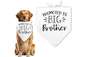 BLICEON Dog Bandana, Big Brother Dog Bandana, White Triangle Pet Scarf Pregnancy Announcement Dogs Bandanas for Small Medium Dogs, Party Supplies, Pet Gender Revealing