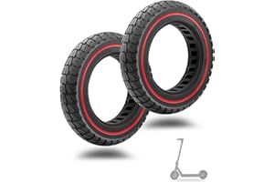 SYACHI 10 x 2 Elektrisches Offroad-Rad, Vollgummireifen, pannensicher, 2 x 10 x 2,0 Zoll Scooter-Reifen