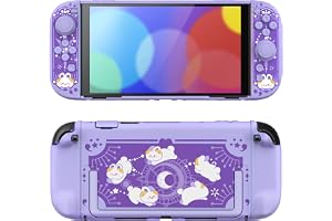 PlayVital Skyddsfodral för Switch 2 Hårt Skal Dockningsbart | med Greppfodral för Joycon & Joystickhattar & Knappskydd,Skydds