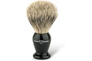 Edwin Jagger 1EJ946 Classic Best Badger Hair Exfoliating Shaving Brush for Shaving Cream or Shaving Soap for Men and Women (Imitation Ebony)