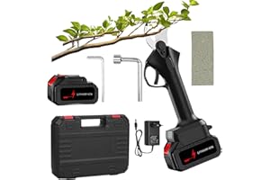 YAASIER Akku Astschere, Professionelle Elektrische Gartenschere mit SK5-Klingen, Bürstenlosen Motor, Elektrische Baumschere, Astschneider für Garten, Äste und Obstgärten