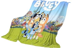 WOPIN Manta de franela con diseño de perro azul, manta supersuave y cálida, manta suave para sofá, silla, sala de estar