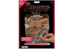 Royal & Langnickel Copper Engraving Art A4 Size Horse Trio Designed Painting Set