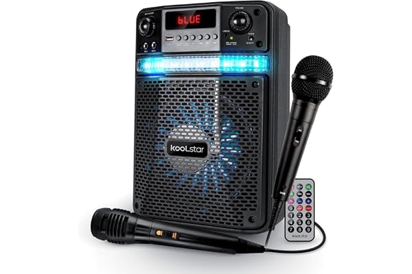 Enceinte BROZY08 Karaoké Party 400W Batterie Koolstar avec 2 Microphones - à LED + Application Smartphone USB/Bluetooth