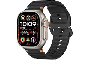 Netolo Sportowy pasek kompatybilny z Apple Watch 10, 46 mm, 44 mm, 45 mm, 49 mm, 42 mm, miękki silikon, zapasowy pasek kompatybilny z iWatch SE Series 10, 9, 8, 7, 6, 5, 4, 3, 2, 1, Ultra, dla