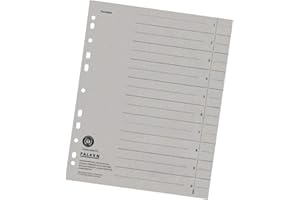 ‎FALKEN Original Falken 100er Pack Trennblätter. Made in Germany. Aus Recycling-Karton für DIN A4 grau Trennlaschen Trennblätter Ordner Register Kalender Blauer Engel