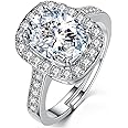 Karatcart Platinum Plated Elegant Classic Crystal Adjustable Ring for Women and Girls/Gift