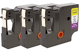 PRINTING SAVER 3 Nastri Compatibili 40913 9mm x 7m Nero su Bianco Etichette per Stampanti DYMO LabelManager 100 160 210D 220P 280 360D 420P 450 500TS PnP MobileLabeler LabelPoint LabelWriter 450 Duo