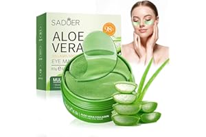 FQQF 60 Pads Augenpads,Kollagen Augenpads Gegen Augenringe Mit Aloe Vera,Anti Aging Augenpads,Feuchtigkeit Spendende Augenmaske